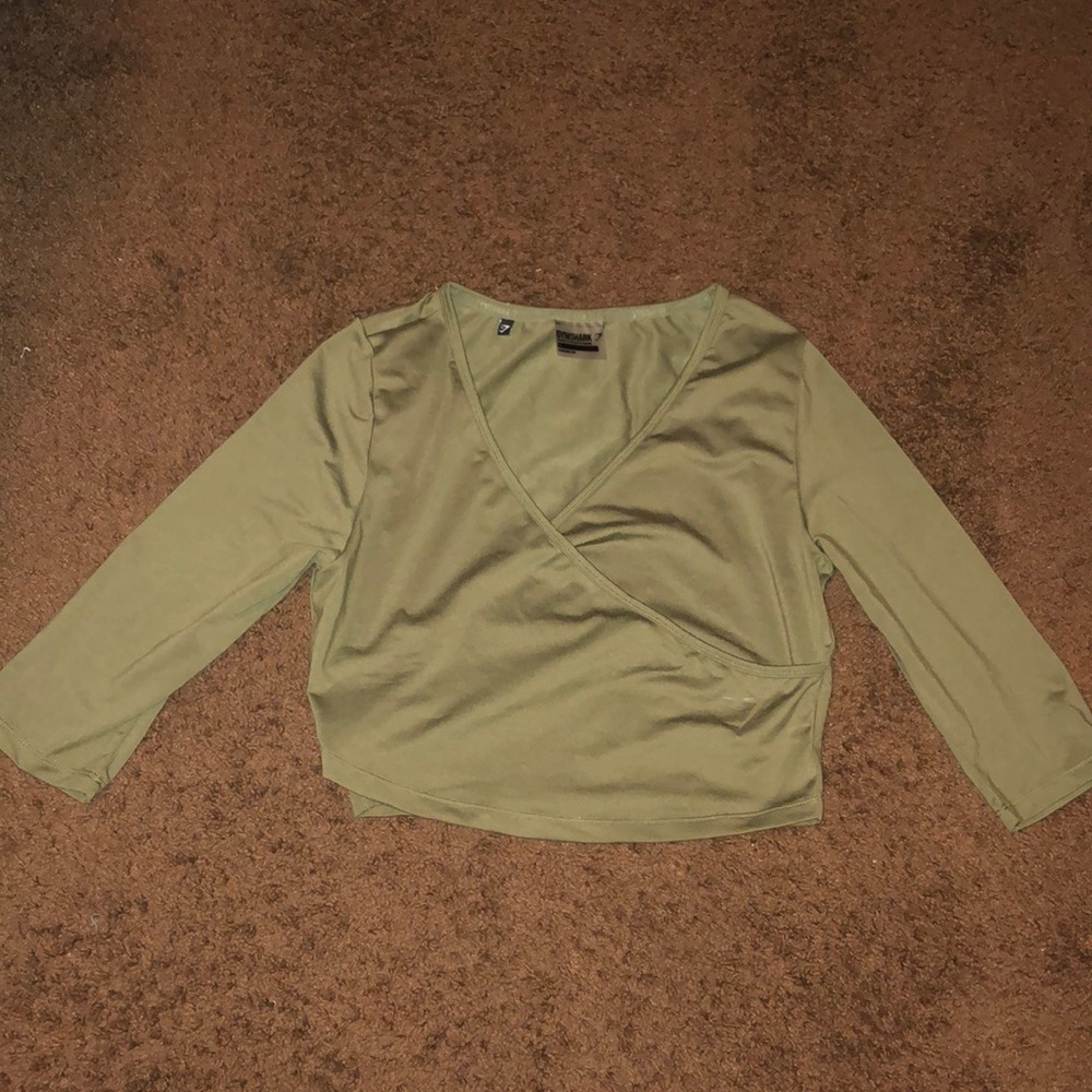 Gymshark ballet crop top khaki